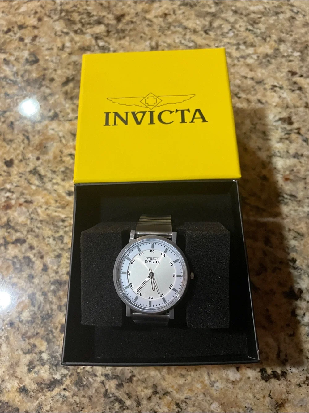 Invicta Angel with White Dial and Transparent Gray Strap